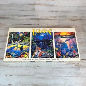Sealed 1999 Christian Riese Lassen Puzzle Set of 3 Jigsaw Puzzles 500 Pc 20x16